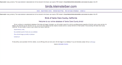 Desktop Screenshot of birds.kleinsteiber.com
